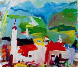 Kamniški pejsaž (60x50) akril